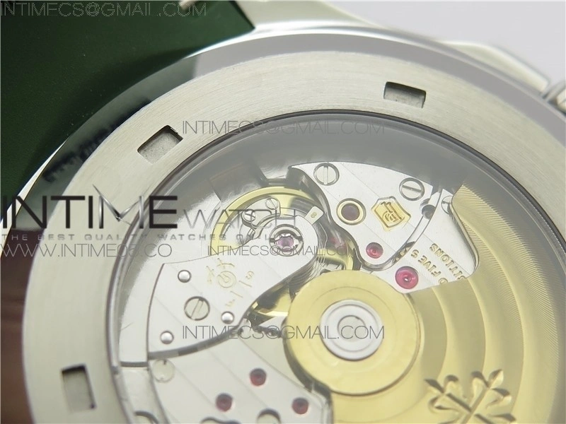 Aquanaut 5168G 42mm SS ZF 1:1 Best Edition Green Dial on Green Rubber Strap 324CS