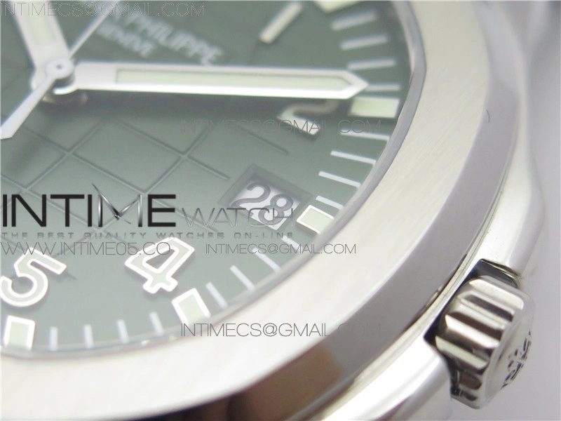 Aquanaut 5168G 42mm SS ZF 1:1 Best Edition Green Dial on Green Rubber Strap 324CS