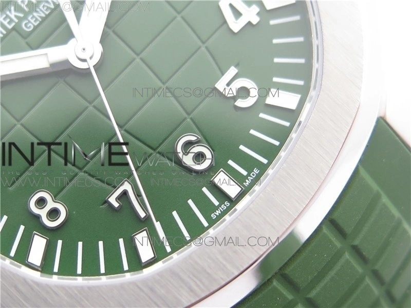 Aquanaut 5168G 42mm SS ZF 1:1 Best Edition Green Dial on Green Rubber Strap 324CS