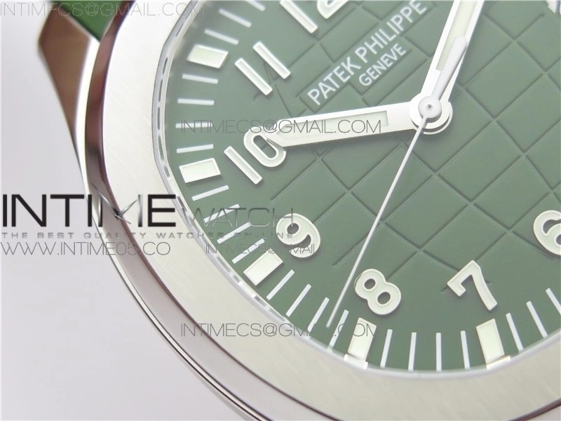 Aquanaut 5168G 42mm SS ZF 1:1 Best Edition Green Dial on Green Rubber Strap 324CS
