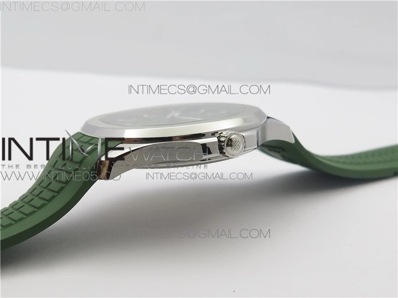 Aquanaut 5168G 42mm SS ZF 1:1 Best Edition Green Dial on Green Rubber Strap 324CS