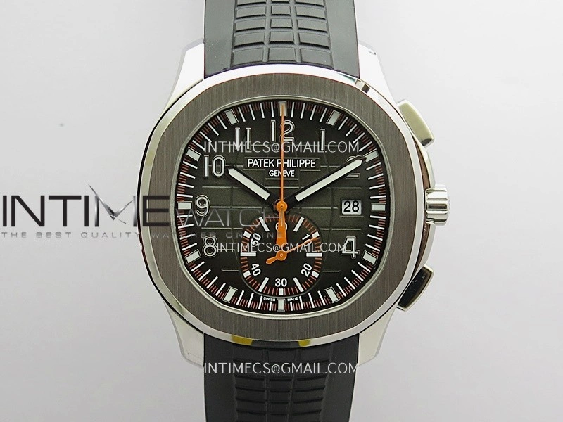 Aquanaut 5968 SS P1F Best Edition Gray Dial On Black Rubber Strap A520