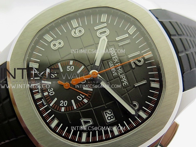 Aquanaut 5968 SS P1F Best Edition Gray Dial On Black Rubber Strap A520