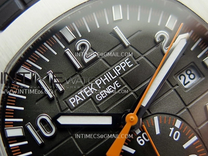 Aquanaut 5968 SS P1F Best Edition Gray Dial On Black Rubber Strap A520