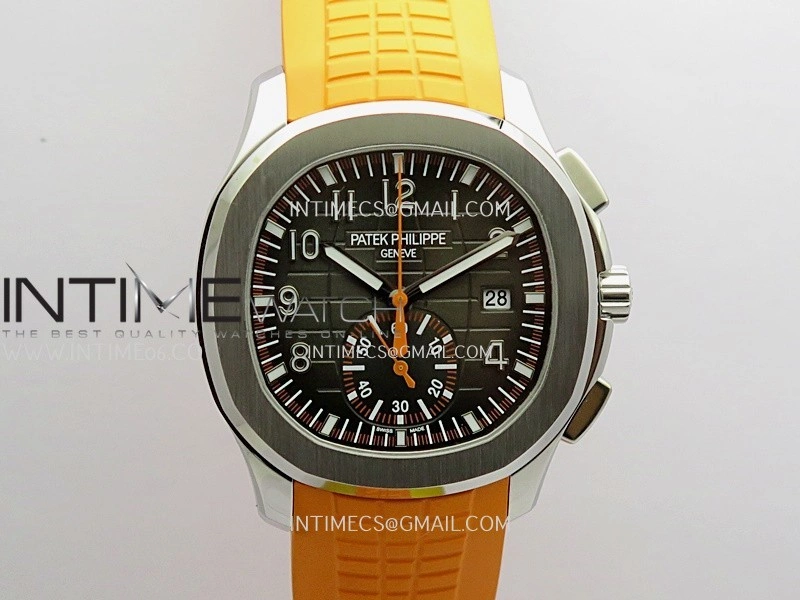 Aquanaut 5968 SS P1F Best Edition Gray Dial On Orange Rubber Strap A520