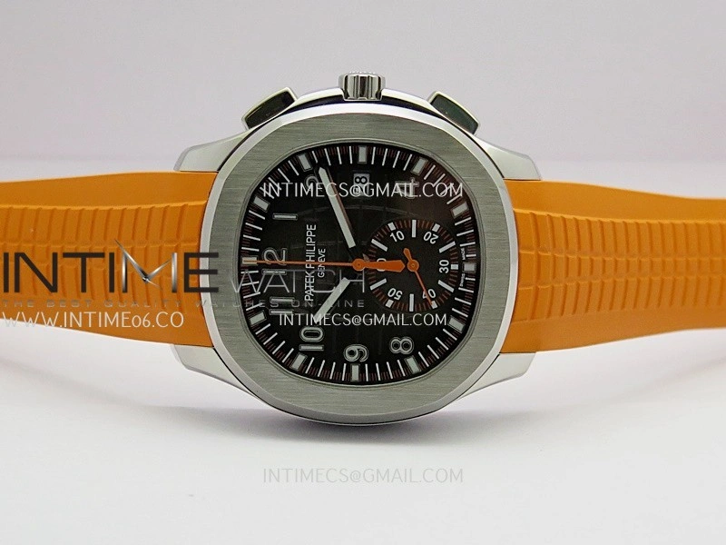 Aquanaut 5968 SS P1F Best Edition Gray Dial On Orange Rubber Strap A520
