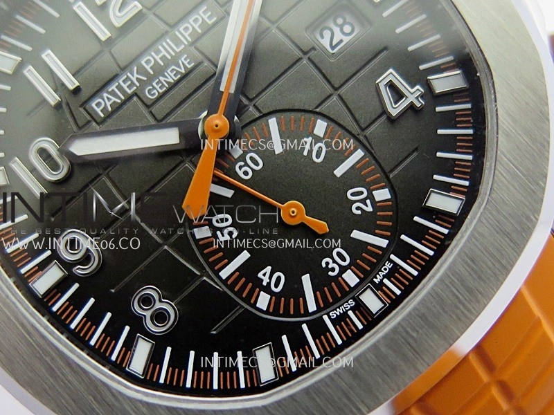 Aquanaut 5968 SS P1F Best Edition Gray Dial On Orange Rubber Strap A520