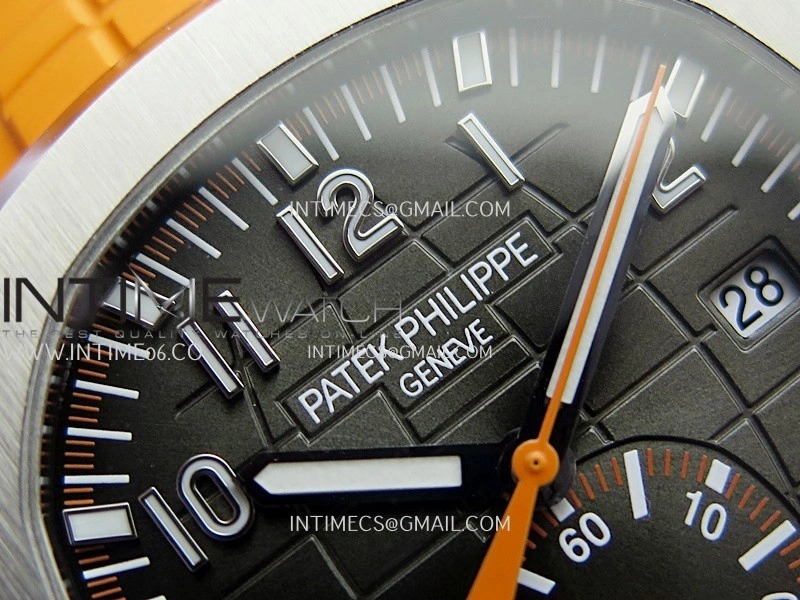 Aquanaut 5968 SS P1F Best Edition Gray Dial On Orange Rubber Strap A520
