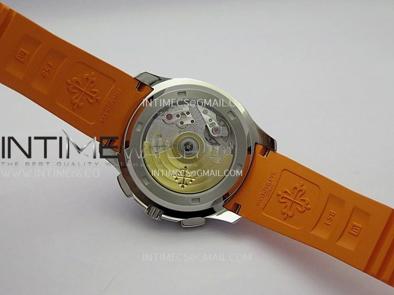 Aquanaut 5968 SS P1F Best Edition Gray Dial On Orange Rubber Strap A520