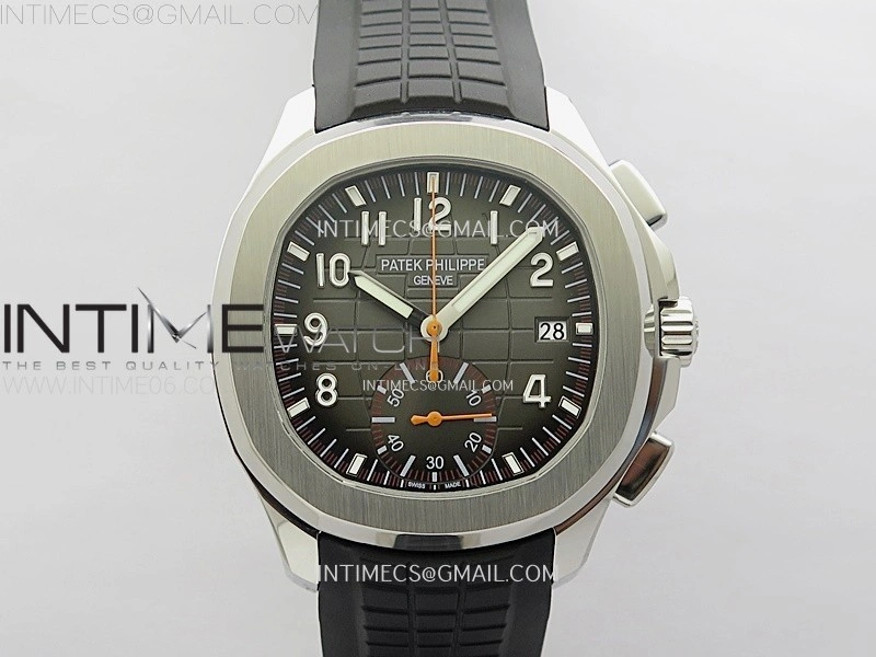 Aquanaut 5968 SS YLF Best Edition Gray Dial on Black Rubber Strap A520