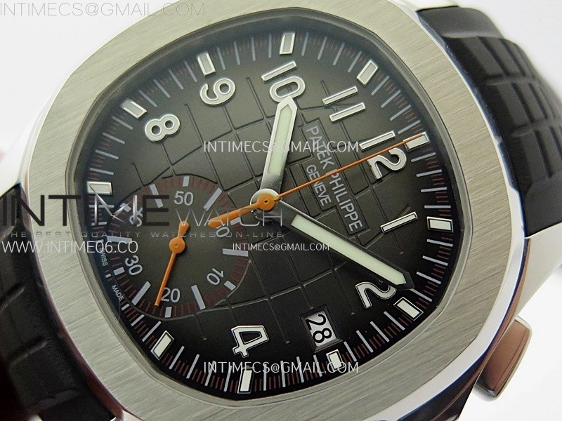 Aquanaut 5968 SS YLF Best Edition Gray Dial on Black Rubber Strap A520