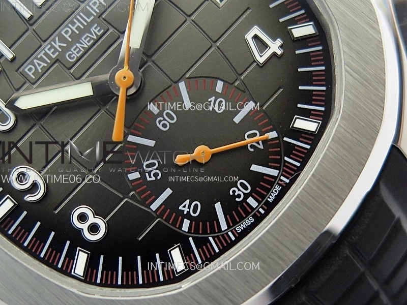 Aquanaut 5968 SS YLF Best Edition Gray Dial on Black Rubber Strap A520
