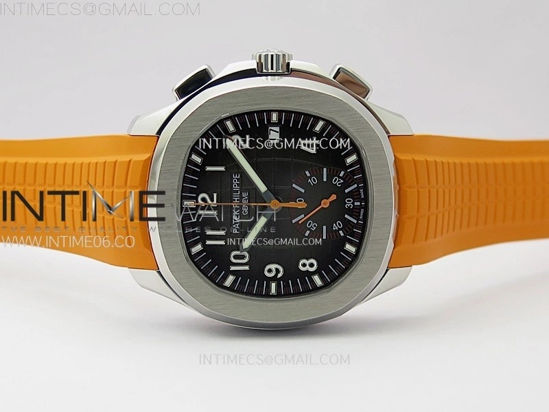 Aquanaut 5968 SS YLF Best Edition Gray Dial on Orange Rubber Strap A520