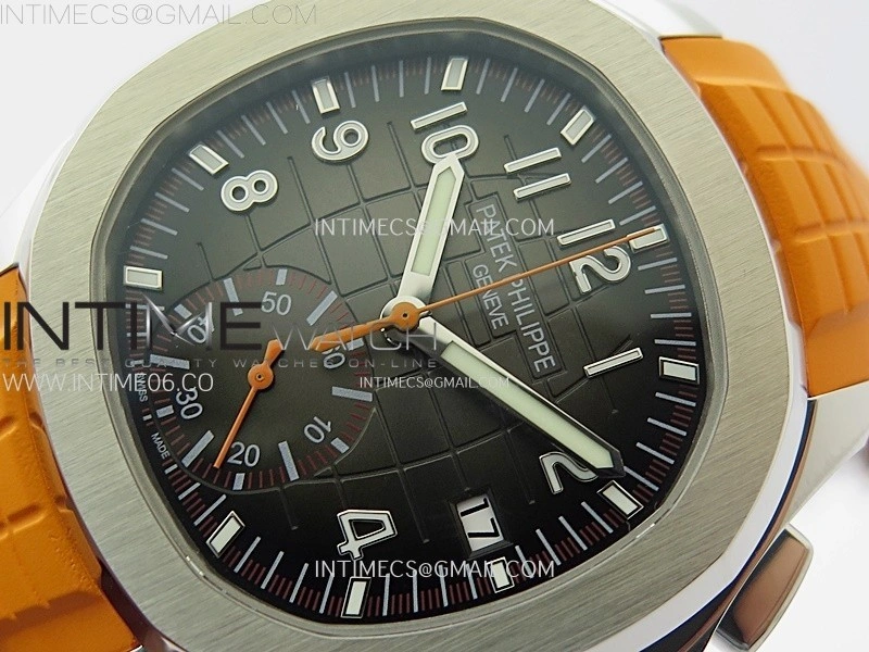 Aquanaut 5968 SS YLF Best Edition Gray Dial on Orange Rubber Strap A520