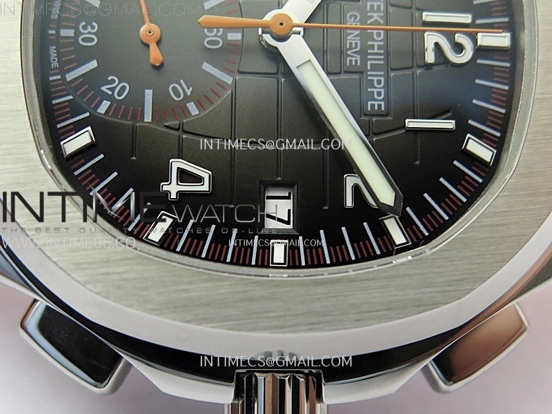 Aquanaut 5968 SS YLF Best Edition Gray Dial on Orange Rubber Strap A520