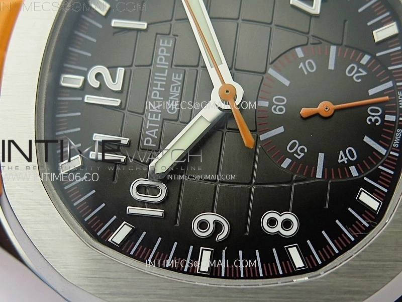 Aquanaut 5968 SS YLF Best Edition Gray Dial on Orange Rubber Strap A520
