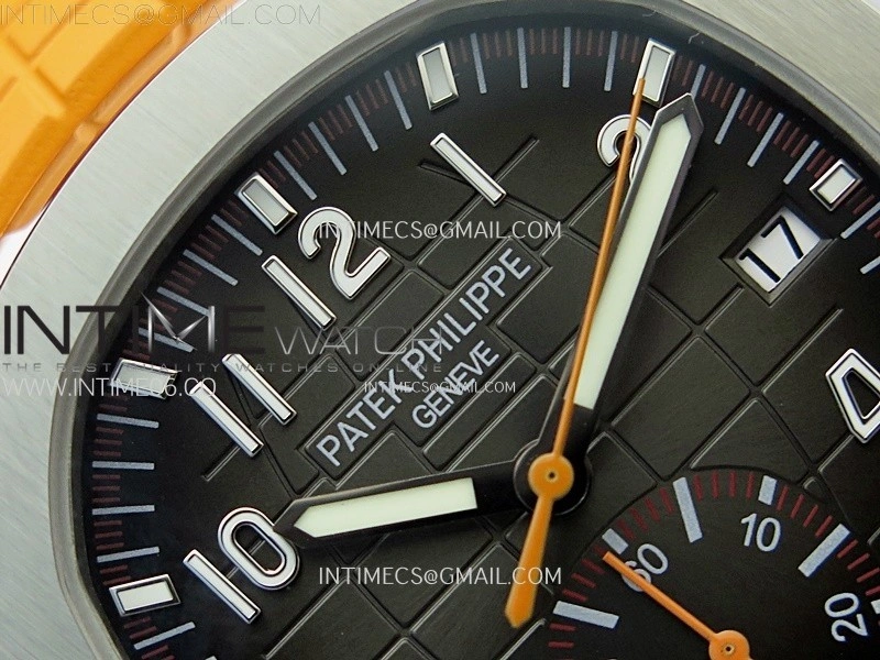 Aquanaut 5968 SS YLF Best Edition Gray Dial on Orange Rubber Strap A520