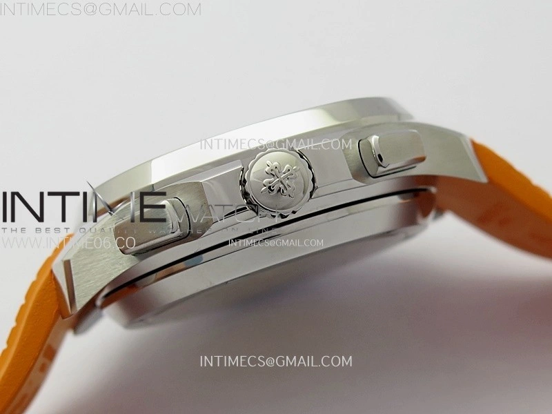 Aquanaut 5968 SS YLF Best Edition Gray Dial on Orange Rubber Strap A520