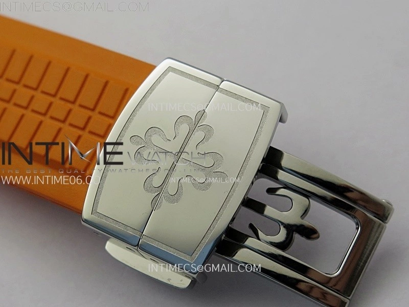 Aquanaut 5968 SS YLF Best Edition Gray Dial on Orange Rubber Strap A520