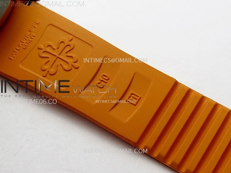Aquanaut 5968 SS YLF Best Edition Gray Dial on Orange Rubber Strap A520