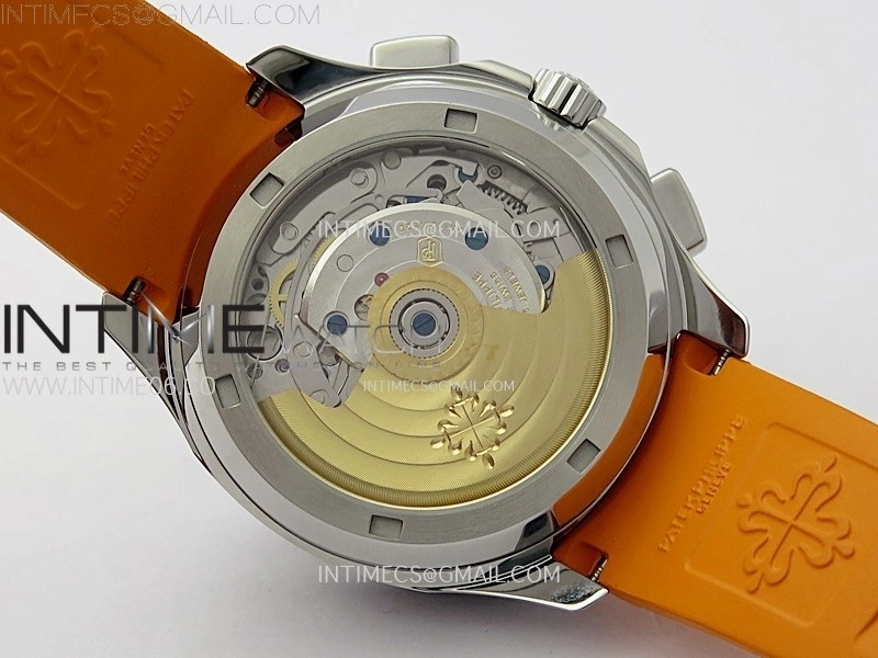 Aquanaut 5968 SS YLF Best Edition Gray Dial on Orange Rubber Strap A520