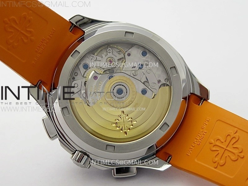 Aquanaut 5968 SS YLF Best Edition Gray Dial on Orange Rubber Strap A520