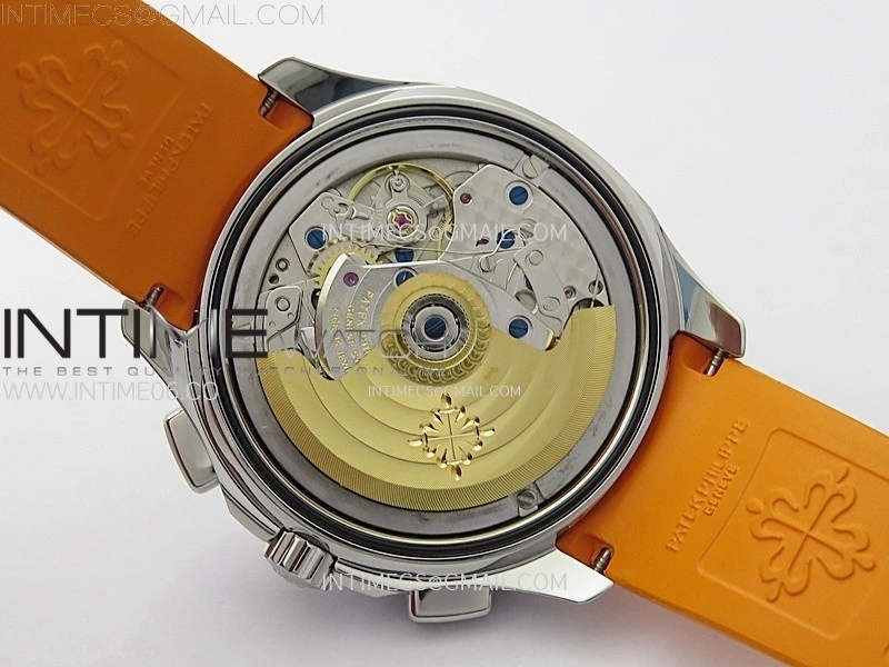 Aquanaut 5968 SS YLF Best Edition Gray Dial on Orange Rubber Strap A520