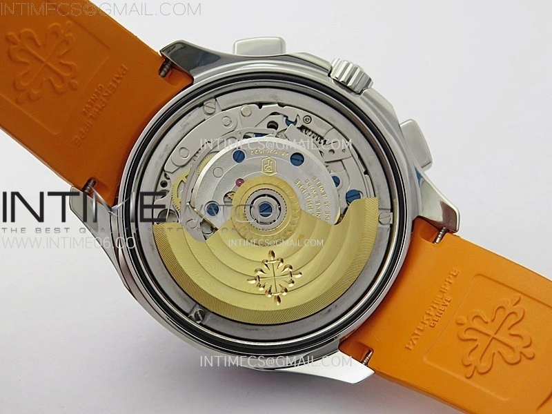 Aquanaut 5968 SS YLF Best Edition Gray Dial on Orange Rubber Strap A520
