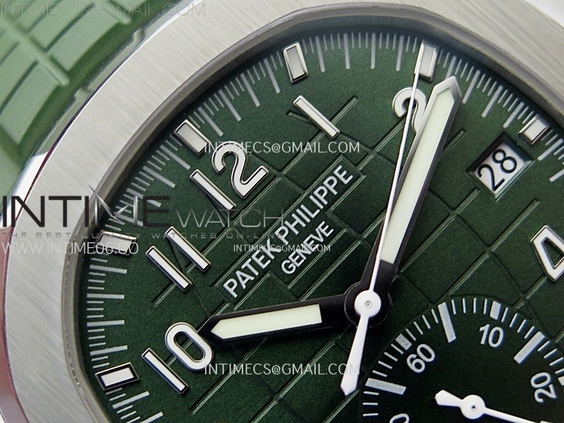 Aquanaut 5968 SS YLF Best Edition Green Dial on Green Rubber Strap A520