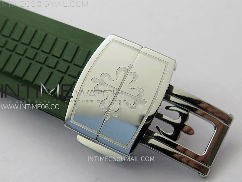 Aquanaut 5968 SS YLF Best Edition Green Dial on Green Rubber Strap A520