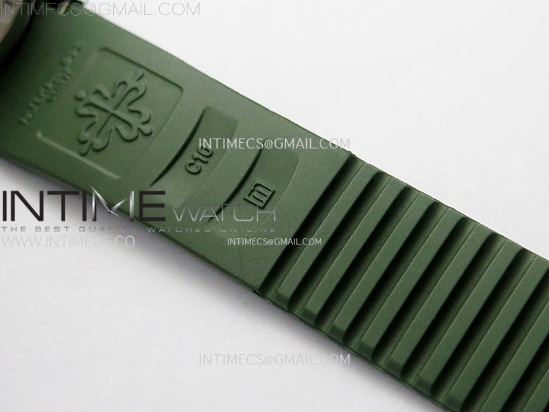 Aquanaut 5968 SS YLF Best Edition Green Dial on Green Rubber Strap A520