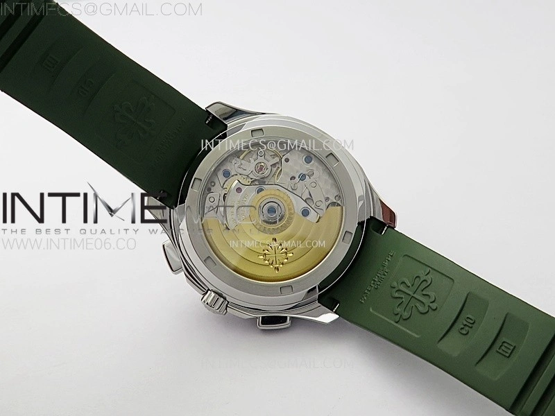 Aquanaut 5968 SS YLF Best Edition Green Dial on Green Rubber Strap A520