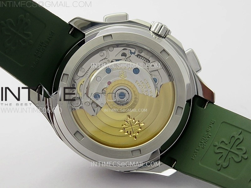 Aquanaut 5968 SS YLF Best Edition Green Dial on Green Rubber Strap A520