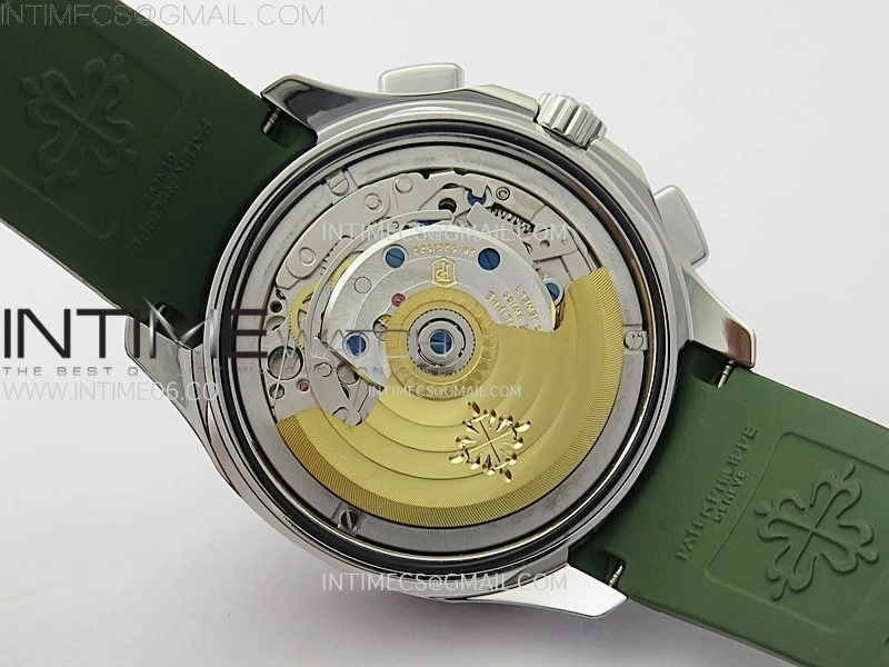 Aquanaut 5968 SS YLF Best Edition Green Dial on Green Rubber Strap A520
