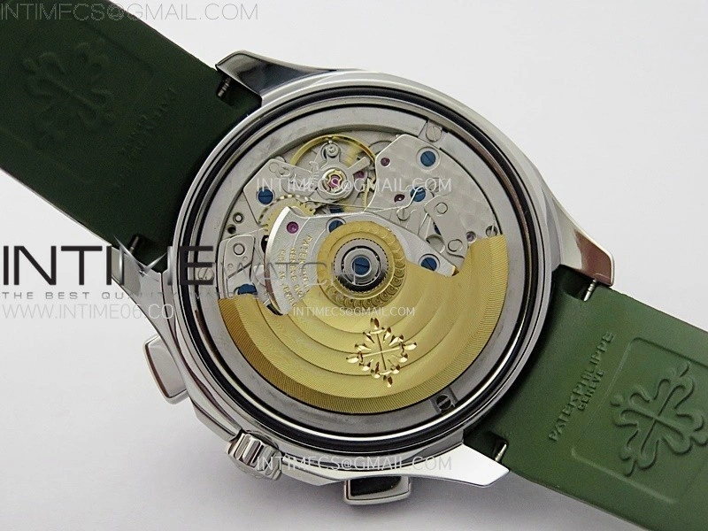 Aquanaut 5968 SS YLF Best Edition Green Dial on Green Rubber Strap A520