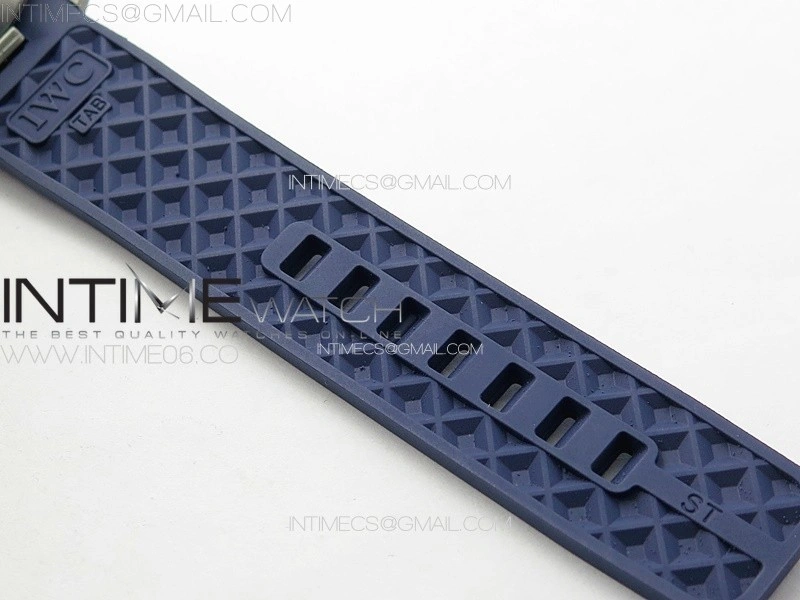 Aquatimer IW376711 SS V6SF 1:1 Best Edition Blue Dial on Blue Rubber Strap A7750