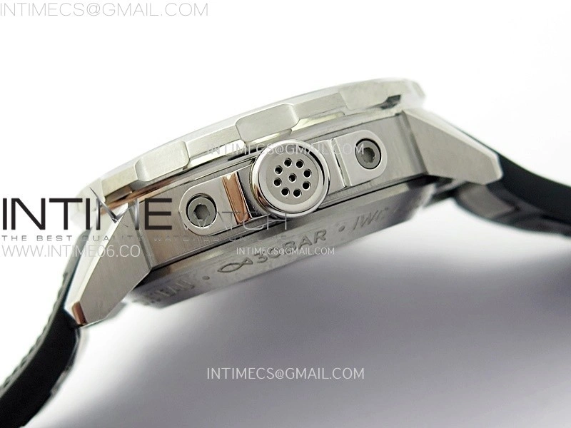 Aquatimer IW376805 SS APSF 1:1 Best Edition Blue Dial on Black Rubber Strap A7750