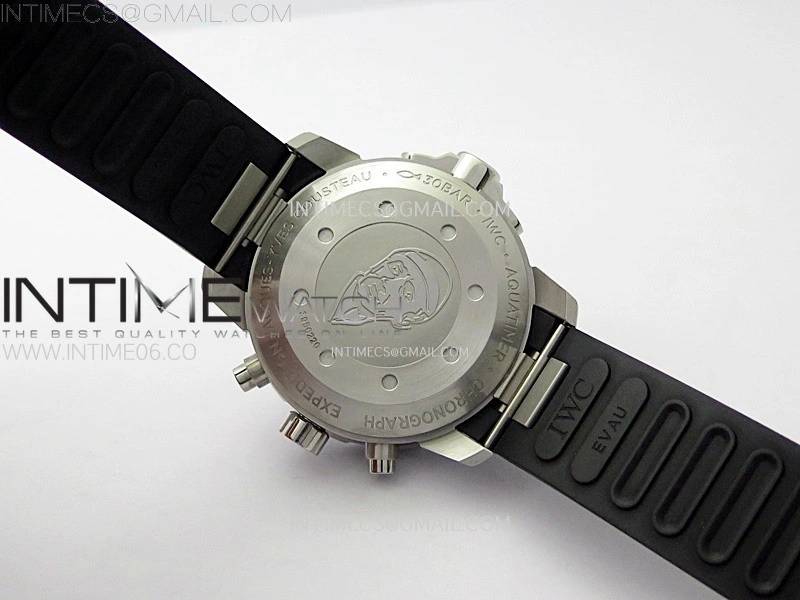 Aquatimer IW376805 SS APSF 1:1 Best Edition Blue Dial on Black Rubber Strap A7750