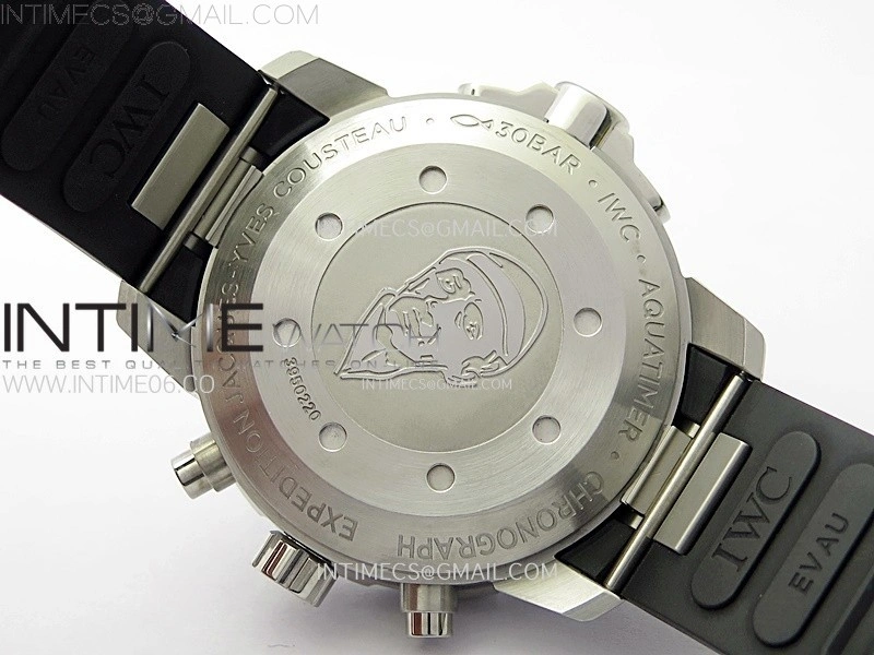 Aquatimer IW376805 SS APSF 1:1 Best Edition Blue Dial on Black Rubber Strap A7750