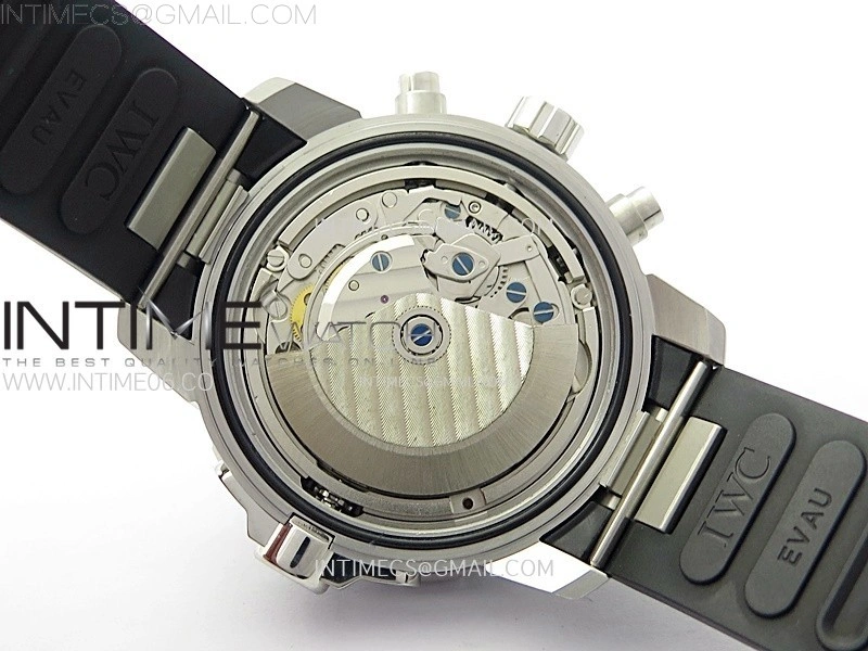 Aquatimer IW376805 SS APSF 1:1 Best Edition Blue Dial on Black Rubber Strap A7750