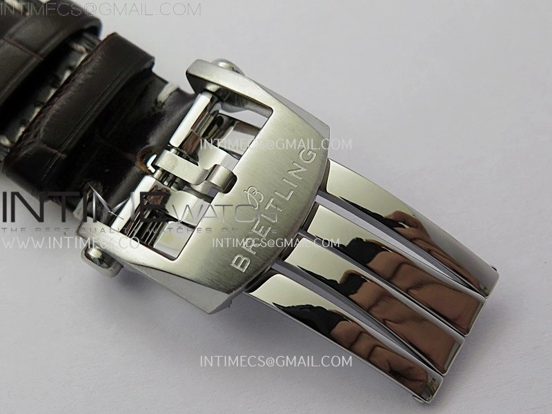 Navitimer 1 Automatic 41mm SS RG BLSF 1:1 Best Edition White Dial on Brown Leather Strap A2824
