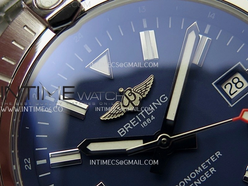 Avenger Automatic 43mm SS TF 1:1 Best Edition Blue Dial Stick Marker on SS Bracelet A2824