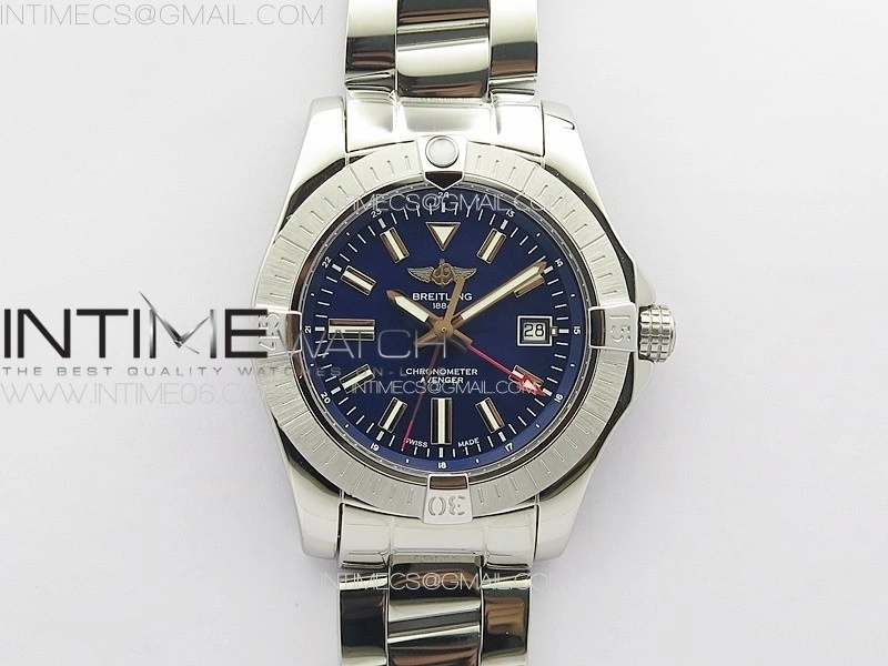 Avenger Automatic 43mm GMT SS B50 Best Edition Blue Dial on SS Bracelet A2824