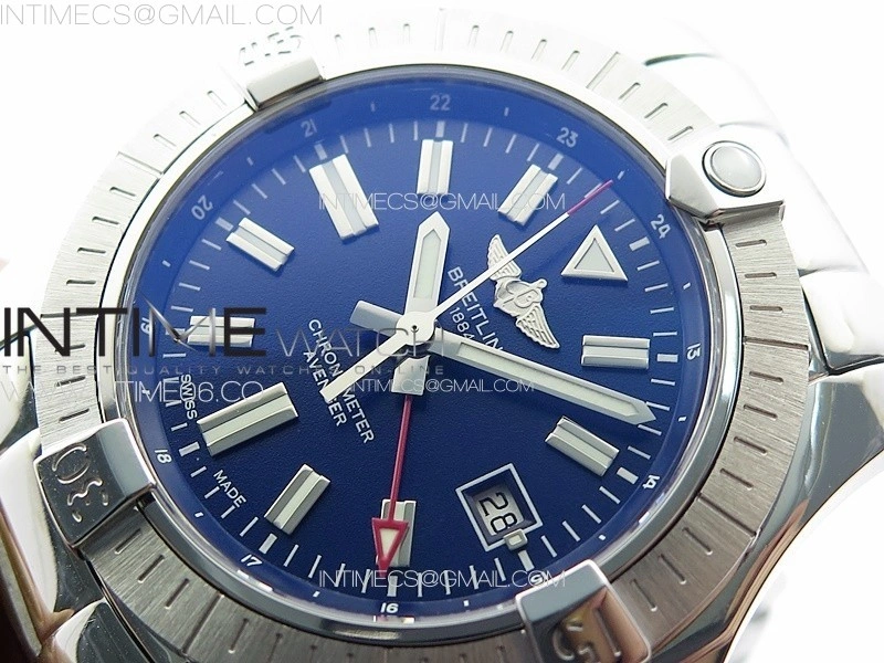 Avenger Automatic 43mm GMT SS B50 Best Edition Blue Dial on SS Bracelet A2824