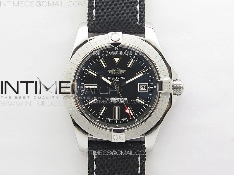 Avenger Automatic 43mm SS B50 Best Edition Black Dial on Black Nylon Strap A2824