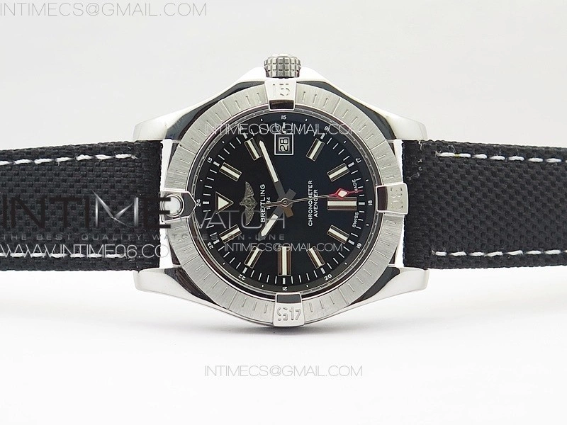 Avenger Automatic 43mm SS B50 Best Edition Black Dial on Black Nylon Strap A2824
