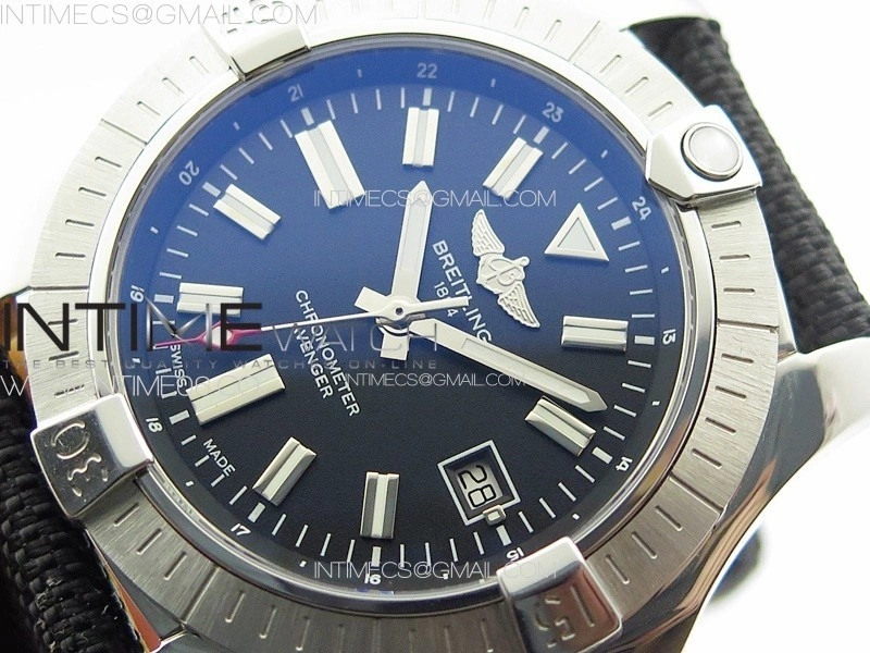 Avenger Automatic 43mm SS B50 Best Edition Black Dial on Black Nylon Strap A2824