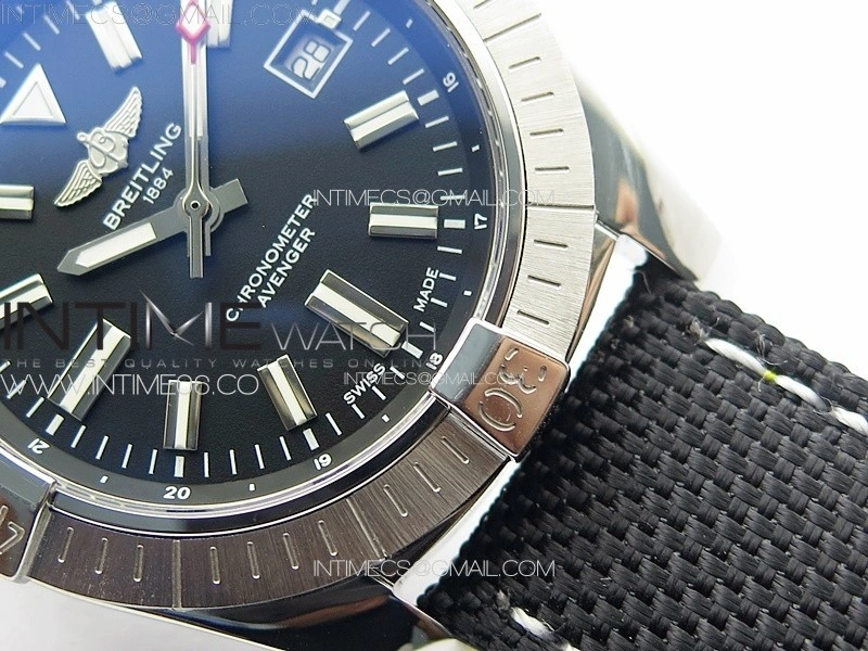 Avenger Automatic 43mm SS B50 Best Edition Black Dial on Black Nylon Strap A2824