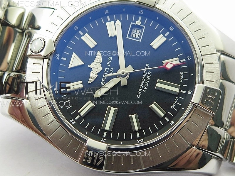 Avenger Automatic 43mm SS B50 Best Edition Black Dial on SS Bracelet A2824