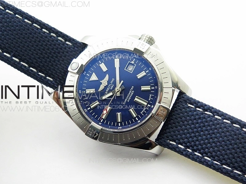 Avenger Automatic 43mm SS B50 Best Edition Blue Dial on Blue Nylon Strap A2824